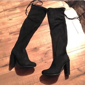 Sexy Black Over-The-Knee Boots